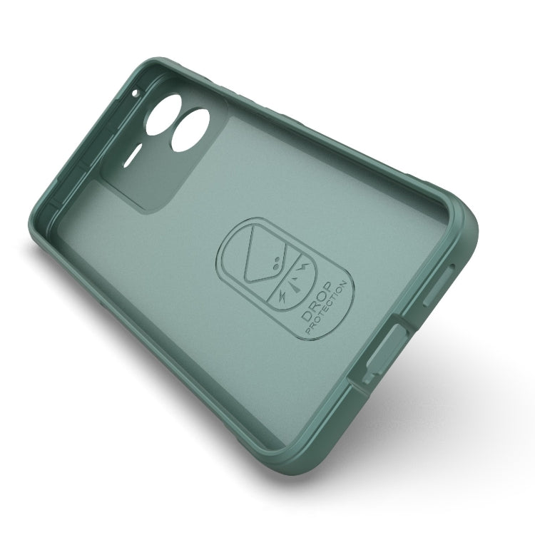 For vivo iQOO Z9 5G Magic Shield TPU + Flannel Phone Case(Dark Green) - vivo Cases by PMC Jewellery | Online Shopping South Africa | PMC Jewellery