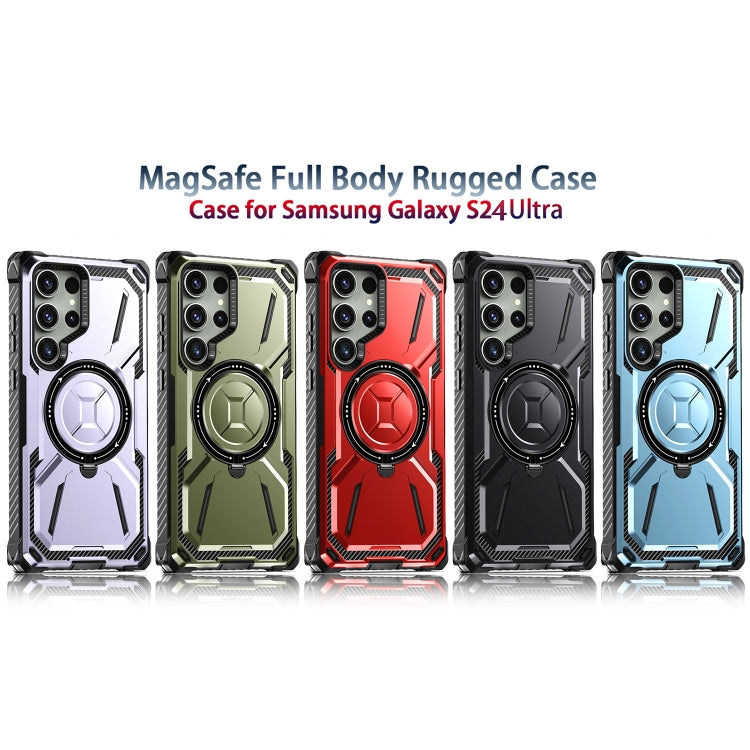 For Samsung Galaxy S24 Ultra 5G Armor Series Holder Phone Case(Red) - Galaxy S24 Ultra 5G Cases by PMC Jewellery | Online Shopping South Africa | PMC Jewellery