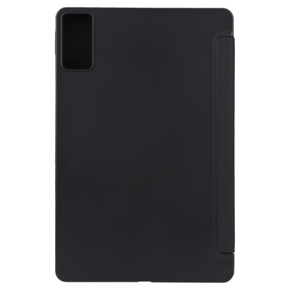 For Xiaomi Redmi Pad SE 2023 Three-fold Holder Flip Tablet Leather Case(Black) - More Tablet Cases by PMC Jewellery | Online Shopping South Africa | PMC Jewellery