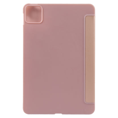 For Xiaomi Pad 6 Max 14 Three-fold Holder Flip Tablet Leather Case(Rose Gold) - More Tablet Cases by PMC Jewellery | Online Shopping South Africa | PMC Jewellery | Buy Now Pay Later Mobicred