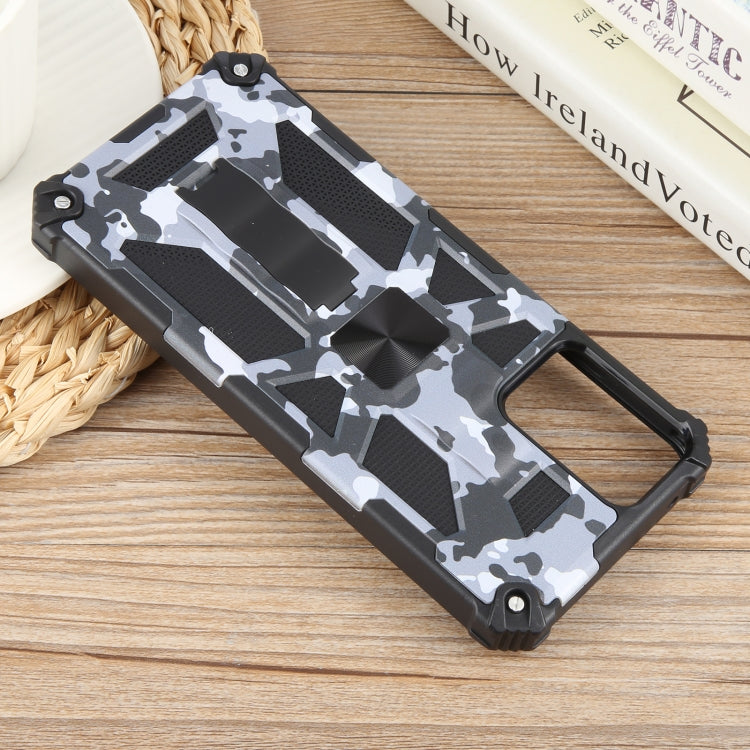 For Motorola Moto G Power 5G 2024 Camouflage Armor Kickstand TPU + PC Magnetic Phone Case(Grey) - Motorola Cases by PMC Jewellery | Online Shopping South Africa | PMC Jewellery | Buy Now Pay Later Mobicred