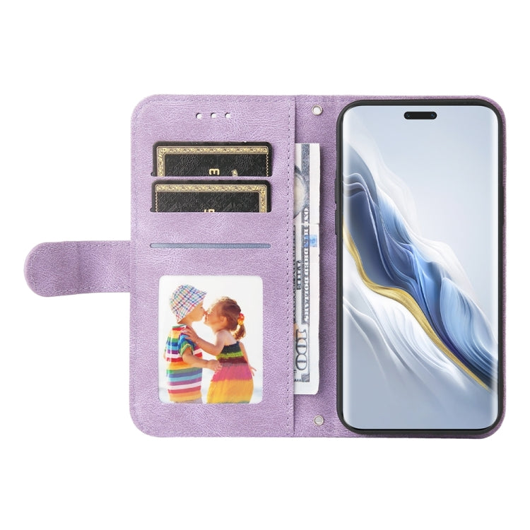 For Honor Magic6 Pro Skin Feel Life Tree Metal Button Leather Phone Case(Purple) - Honor Cases by PMC Jewellery | Online Shopping South Africa | PMC Jewellery | Buy Now Pay Later Mobicred