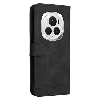 For Honor Magic6 Pro Skin Feel Life Tree Metal Button Leather Phone Case(Black) - Honor Cases by PMC Jewellery | Online Shopping South Africa | PMC Jewellery | Buy Now Pay Later Mobicred