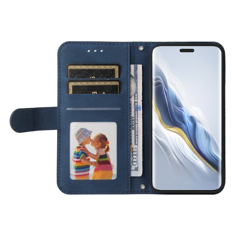 For Honor Magic6 Pro Skin Feel Life Tree Metal Button Leather Phone Case(Blue) - Honor Cases by PMC Jewellery | Online Shopping South Africa | PMC Jewellery | Buy Now Pay Later Mobicred