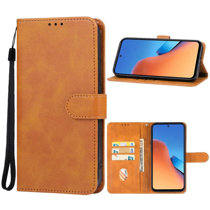 For Xiaomi Redmi 12 Leather Phone Case(Brown) - Xiaomi Cases by PMC Jewellery | Online Shopping South Africa | PMC Jewellery | Buy Now Pay Later Mobicred