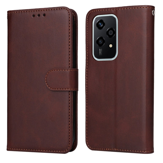 For Honor 200 Lite Global Classic Calf Texture Flip Leather Phone Case(Brown) - Honor Cases by PMC Jewellery | Online Shopping South Africa | PMC Jewellery | Buy Now Pay Later Mobicred