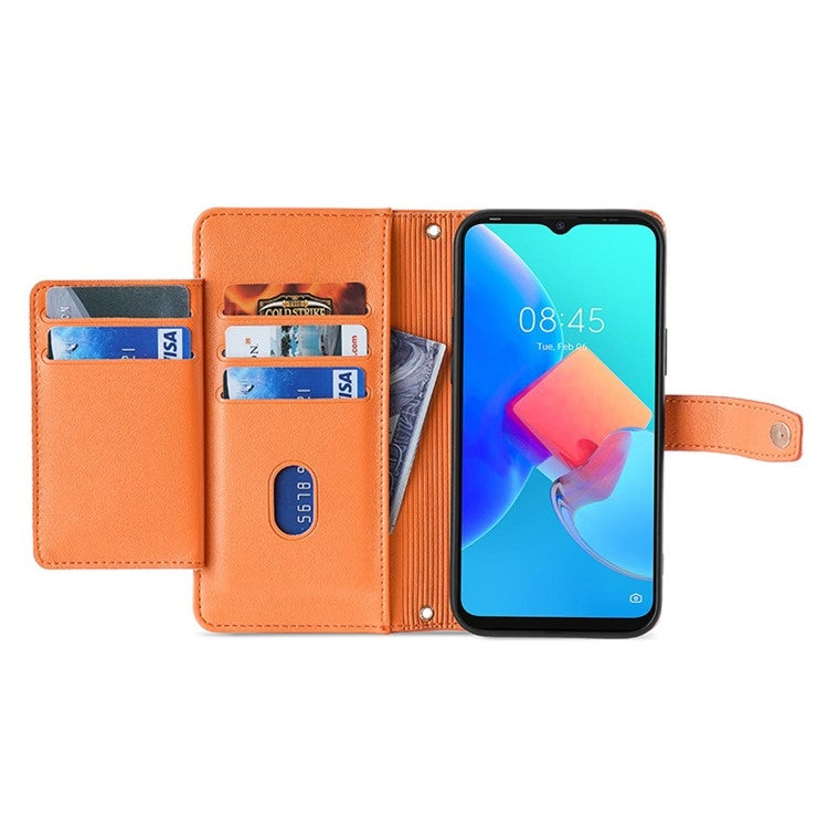 For Honor Magic6 Pro 5G Sheep Texture Cross-body Zipper Wallet Leather Phone Case(Orange) - Honor Cases by PMC Jewellery | Online Shopping South Africa | PMC Jewellery | Buy Now Pay Later Mobicred