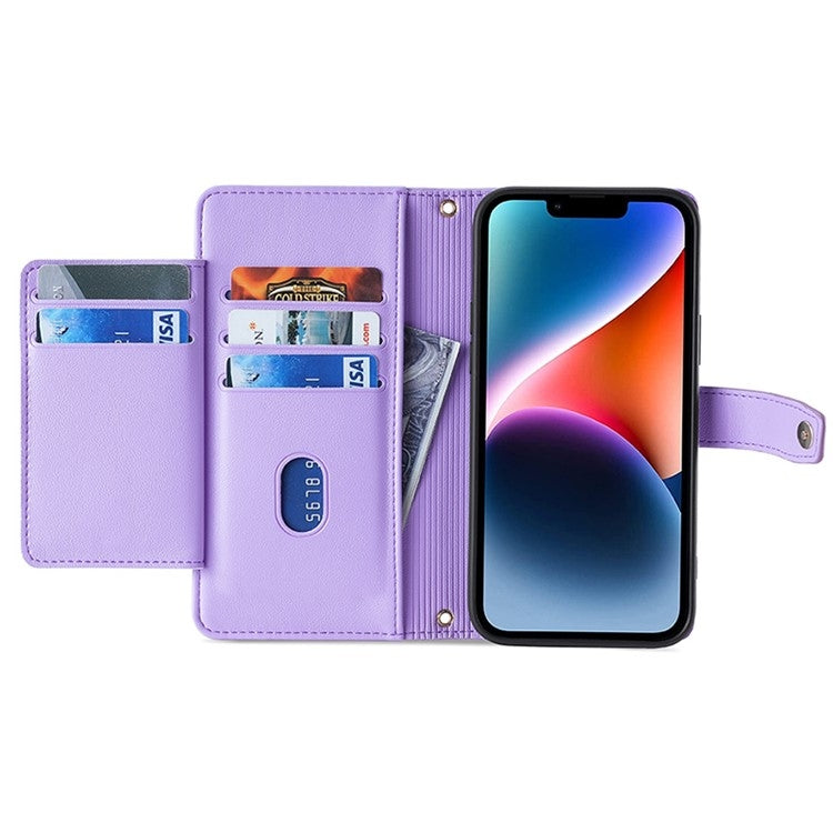 For Honor Magic6 Pro 5G Sheep Texture Cross-body Zipper Wallet Leather Phone Case(Purple) - Honor Cases by PMC Jewellery | Online Shopping South Africa | PMC Jewellery | Buy Now Pay Later Mobicred