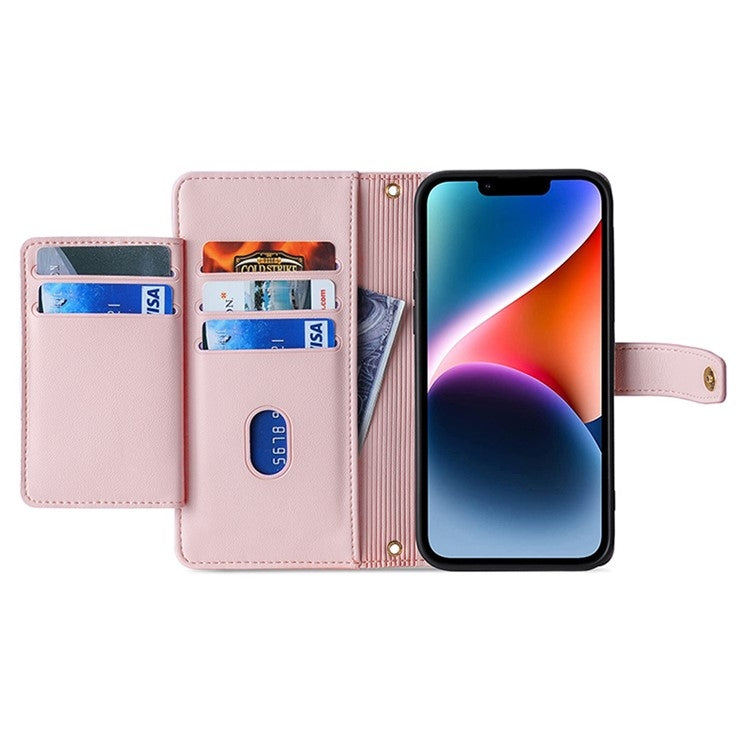 For Samsung Galaxy S24 Ultra 5G Sheep Texture Cross-body Zipper Wallet Leather Phone Case(Pink) - Galaxy S24 Ultra 5G Cases by PMC Jewellery | Online Shopping South Africa | PMC Jewellery | Buy Now Pay Later Mobicred