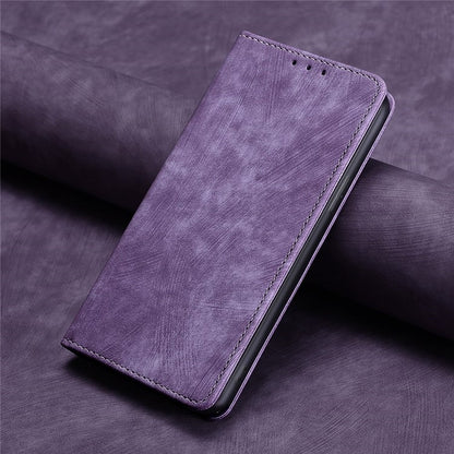 For Huawei Pura 70 RFID Anti-theft Brush Magnetic Leather Phone Case(Purple) - Huawei Cases by PMC Jewellery | Online Shopping South Africa | PMC Jewellery | Buy Now Pay Later Mobicred