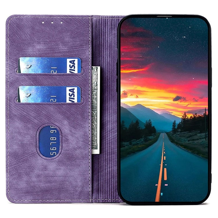 For Huawei Pura 70 Pro / Pro+ RFID Anti-theft Brush Magnetic Leather Phone Case(Purple) - Huawei Cases by PMC Jewellery | Online Shopping South Africa | PMC Jewellery | Buy Now Pay Later Mobicred