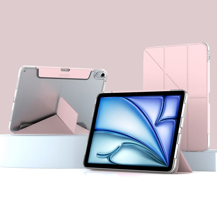 For iPad Air 11 2024 Mutural Deformation Stand Smart Leather Tablet Case(Pink) - iPad Air 11 2024 Cases by Mutural | Online Shopping South Africa | PMC Jewellery | Buy Now Pay Later Mobicred