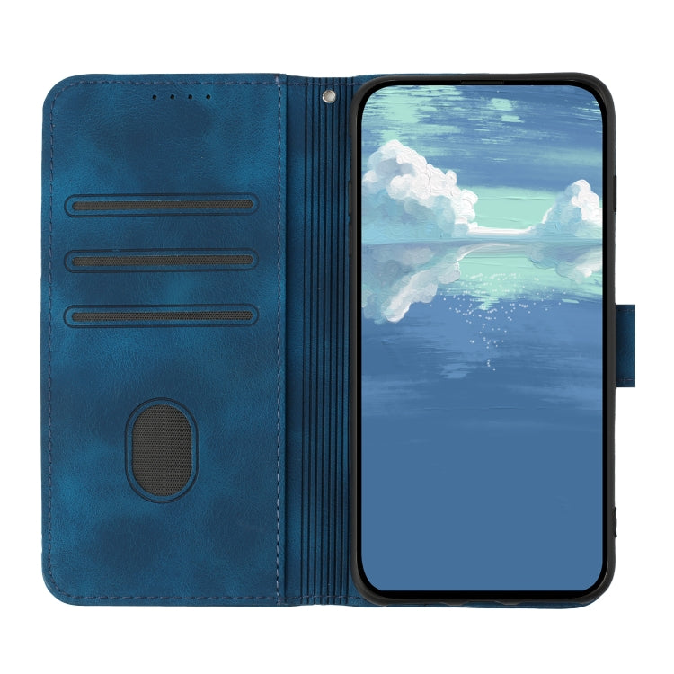 For Xiaomi Redmi 9C/9C NFC/Poco C3 Line Pattern Skin Feel Leather Phone Case(Royal Blue) - Xiaomi Cases by PMC Jewellery | Online Shopping South Africa | PMC Jewellery | Buy Now Pay Later Mobicred