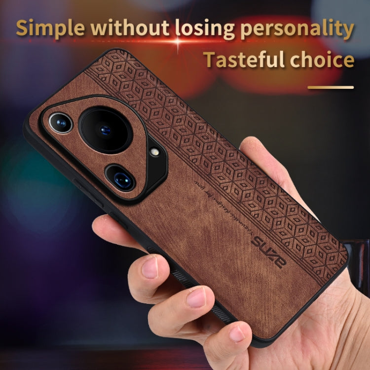 For Huawei Pura 70 Ultra AZNS 3D Embossed Skin Feel Phone Case(Brown) - Huawei Cases by AZNS | Online Shopping South Africa | PMC Jewellery | Buy Now Pay Later Mobicred