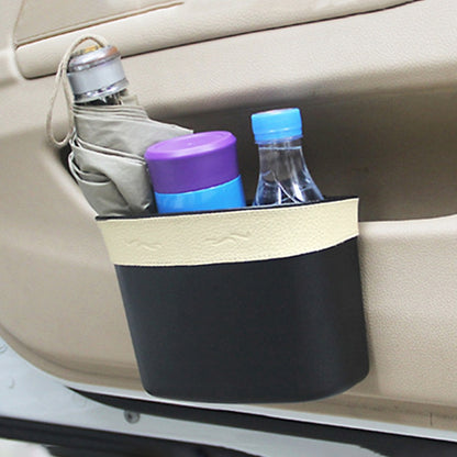 Car Trash Can Car Hanging Sundries Storage Box(Beige) - Stowing Tidying by PMC Jewellery | Online Shopping South Africa | PMC Jewellery | Buy Now Pay Later Mobicred