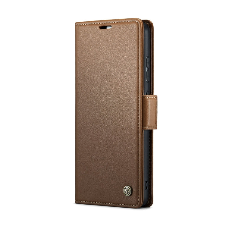 For Samsung Galaxy A51 4G/M40s CaseMe 023 Butterfly Buckle Litchi Texture RFID Anti-theft Leather Phone Case(Brown) - Galaxy Phone Cases by CaseMe | Online Shopping South Africa | PMC Jewellery | Buy Now Pay Later Mobicred