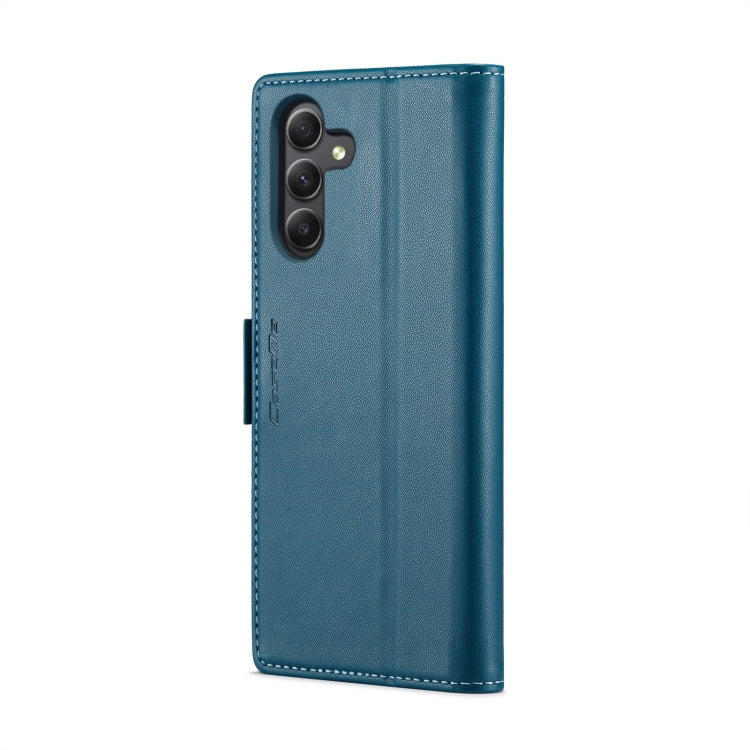 For Samsung Galaxy A24 4G CaseMe 023 Butterfly Buckle Litchi Texture RFID Anti-theft Leather Phone Case(Blue) - Galaxy Phone Cases by CaseMe | Online Shopping South Africa | PMC Jewellery | Buy Now Pay Later Mobicred