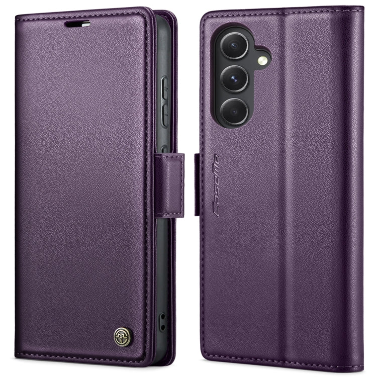 For Samsung Galaxy S23 FE 5G CaseMe 023 Butterfly Buckle Litchi Texture RFID Anti-theft Leather Phone Case(Pearly Purple) - Galaxy Phone Cases by CaseMe | Online Shopping South Africa | PMC Jewellery | Buy Now Pay Later Mobicred