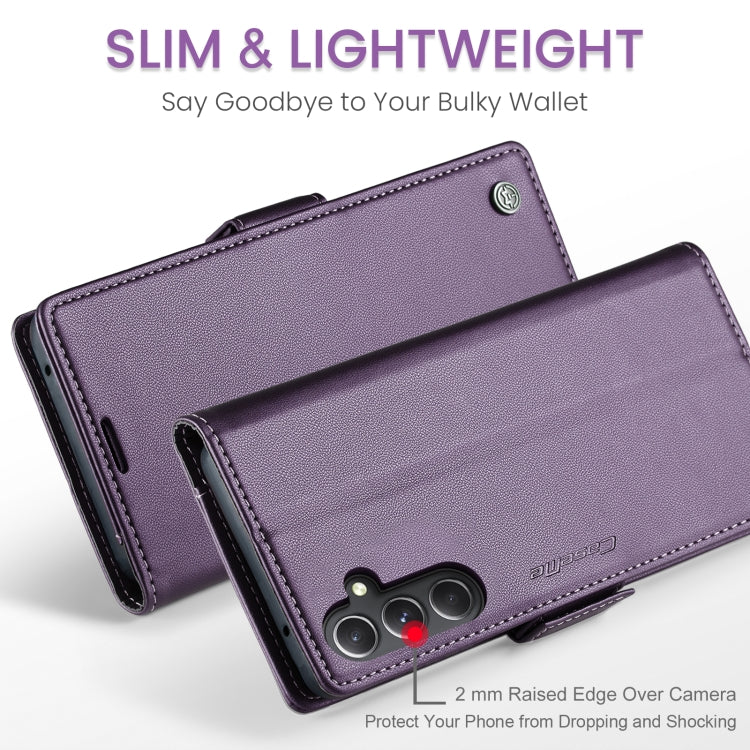 For Samsung Galaxy S23 FE 5G CaseMe 023 Butterfly Buckle Litchi Texture RFID Anti-theft Leather Phone Case(Pearly Purple) - Galaxy Phone Cases by CaseMe | Online Shopping South Africa | PMC Jewellery | Buy Now Pay Later Mobicred