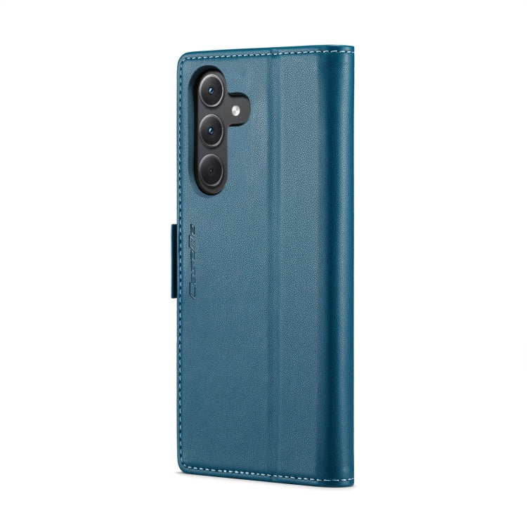 For Samsung Galaxy A35 5G CaseMe 023 Butterfly Buckle Litchi Texture RFID Anti-theft Leather Phone Case(Blue) - Galaxy Phone Cases by CaseMe | Online Shopping South Africa | PMC Jewellery | Buy Now Pay Later Mobicred