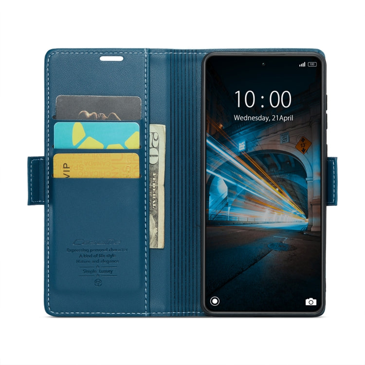 For Xiaomi 14 CaseMe 023 Butterfly Buckle Litchi Texture RFID Anti-theft Leather Phone Case(Blue) - 14 Cases by CaseMe | Online Shopping South Africa | PMC Jewellery | Buy Now Pay Later Mobicred