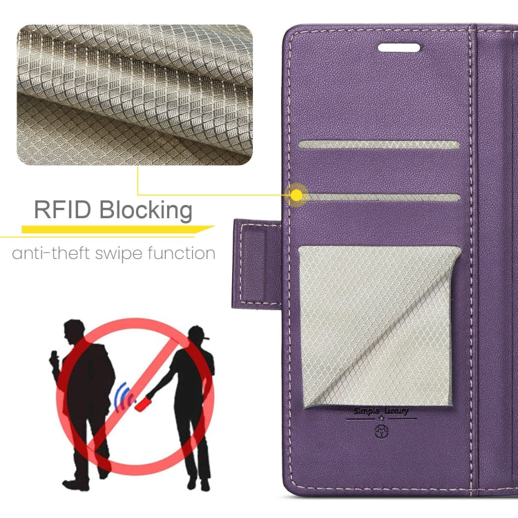 For Xiaomi 14 CaseMe 023 Butterfly Buckle Litchi Texture RFID Anti-theft Leather Phone Case(Pearly Purple) - 14 Cases by CaseMe | Online Shopping South Africa | PMC Jewellery | Buy Now Pay Later Mobicred