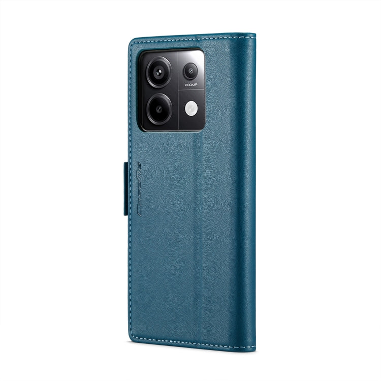 For Xiaomi Poco X6 5G CaseMe 023 Butterfly Buckle Litchi Texture RFID Anti-theft Leather Phone Case(Blue) - Xiaomi Cases by CaseMe | Online Shopping South Africa | PMC Jewellery | Buy Now Pay Later Mobicred