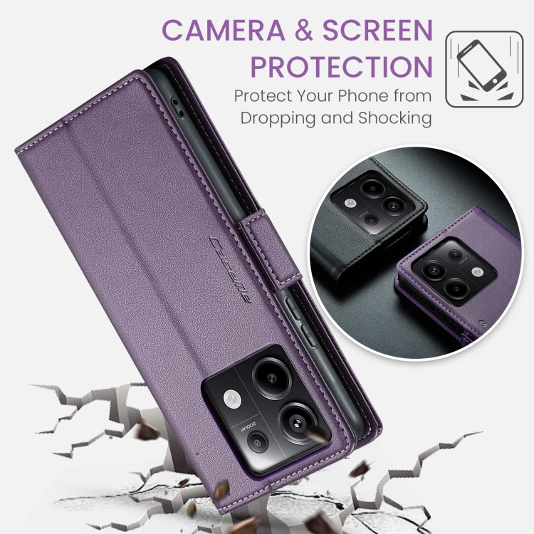 For Xiaomi Poco X6 5G CaseMe 023 Butterfly Buckle Litchi Texture RFID Anti-theft Leather Phone Case(Pearly Purple) - Xiaomi Cases by CaseMe | Online Shopping South Africa | PMC Jewellery | Buy Now Pay Later Mobicred