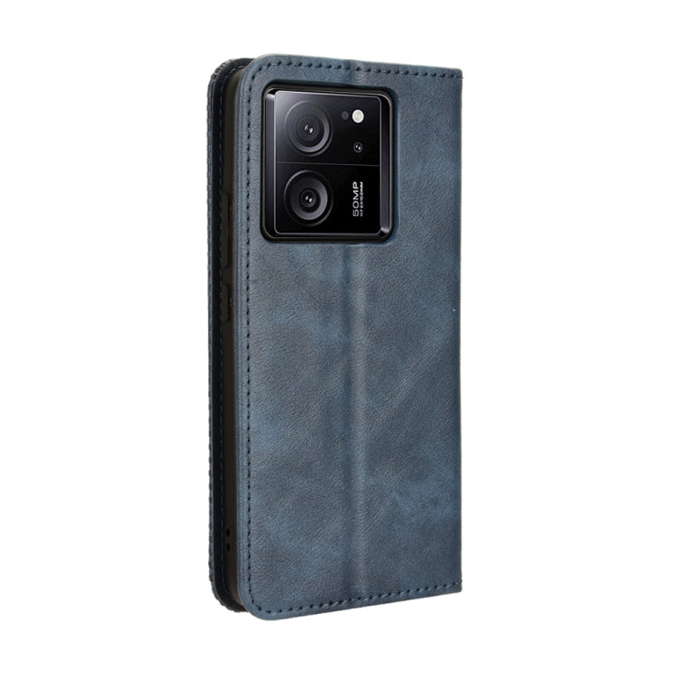 For Xiaomi Redmi K60 Ultra Magnetic Buckle Retro Texture Leather Phone Case(Blue) - Redmi K60 Ultra Cases by PMC Jewellery | Online Shopping South Africa | PMC Jewellery | Buy Now Pay Later Mobicred