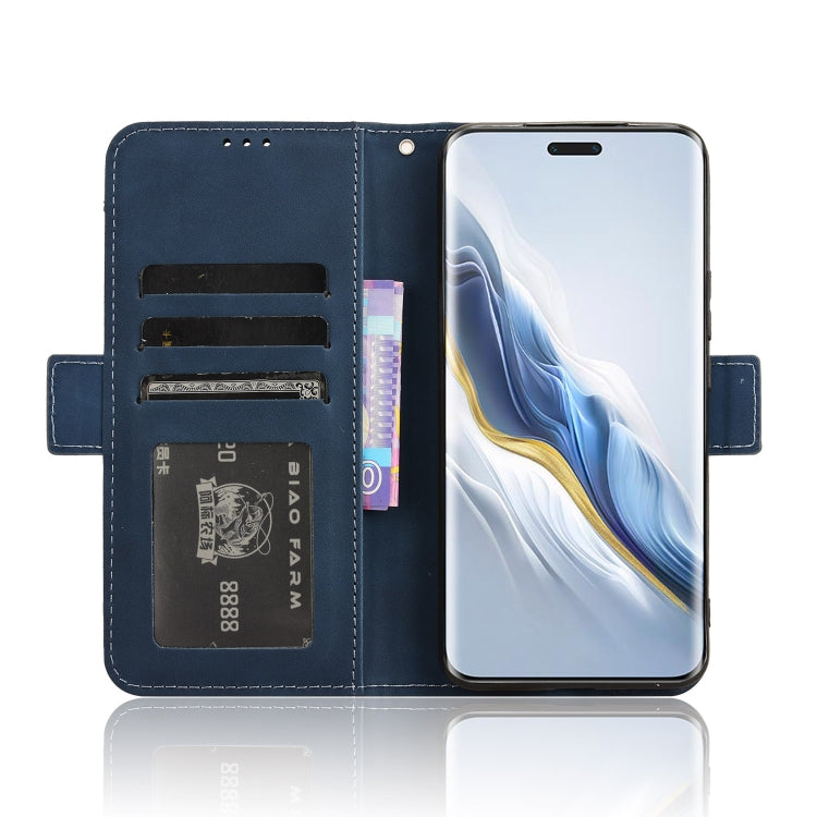 For Honor Magic6 Pro Skin Feel Calf Texture Card Slots Leather Phone Case(Blue) - Honor Cases by PMC Jewellery | Online Shopping South Africa | PMC Jewellery | Buy Now Pay Later Mobicred