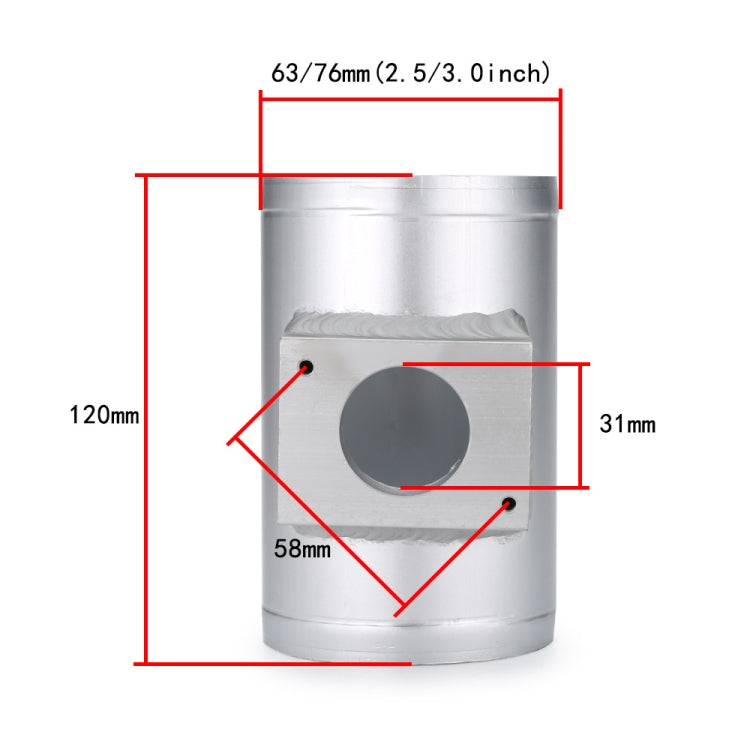 63mm XH-UN601 Car Modified Engine Air Flow Meter Flange Intake Sensor Base for Mitsubishi Lancer - Air Intake System by PMC Jewellery | Online Shopping South Africa | PMC Jewellery | Buy Now Pay Later Mobicred