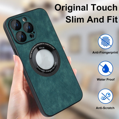 For iPhone 11 Pro Skin Feel Leather MagSafe Magnetic Phone Case(Green) - iPhone 11 Pro Cases by PMC Jewellery | Online Shopping South Africa | PMC Jewellery