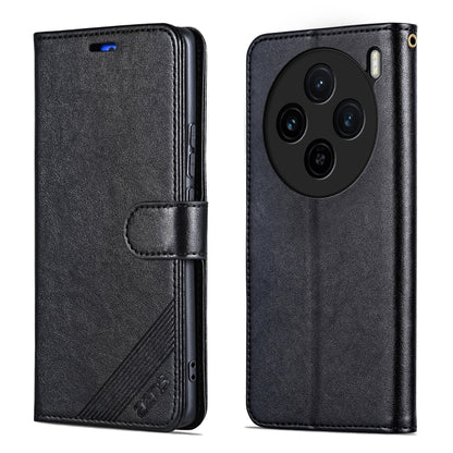 For vivo X100S AZNS Sheepskin Texture Flip Leather Phone Case(Black) - vivo Cases by AZNS | Online Shopping South Africa | PMC Jewellery | Buy Now Pay Later Mobicred