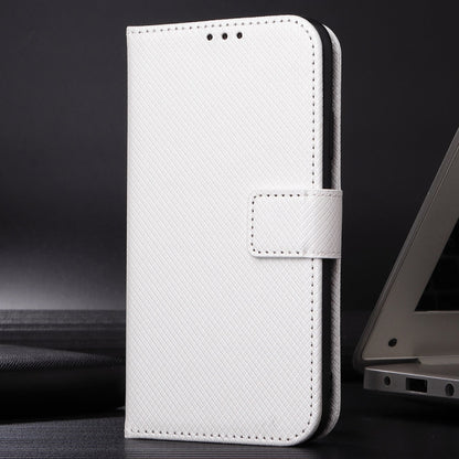 For Google Pixel 9 Diamond Texture Leather Phone Case(White) - Google Cases by PMC Jewellery | Online Shopping South Africa | PMC Jewellery | Buy Now Pay Later Mobicred