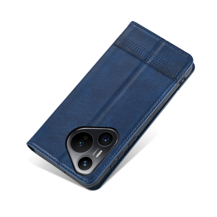 For Huawei Pura 70 AZNS Magnetic Calf Texture Flip Leather Phone Case(Dark Blue) - Huawei Cases by AZNS | Online Shopping South Africa | PMC Jewellery | Buy Now Pay Later Mobicred