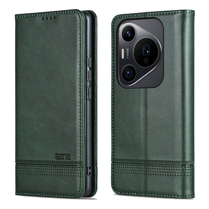 For Huawei Pura 70 Pro / 70 Pro+ AZNS Magnetic Calf Texture Flip Leather Phone Case(Dark Green) - Huawei Cases by AZNS | Online Shopping South Africa | PMC Jewellery | Buy Now Pay Later Mobicred