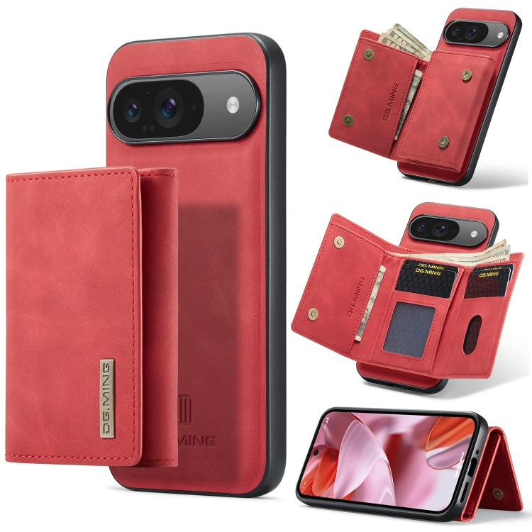 For Google Pixel 9 / 9 Pro DG.MING M1 Series 3-Fold Multi Card Wallet + Magnetic Phone Case(Red) - Google Cases by DG.MING | Online Shopping South Africa | PMC Jewellery | Buy Now Pay Later Mobicred