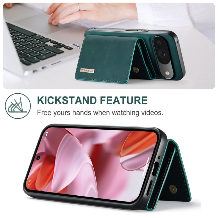 For Google Pixel 9 / 9 Pro DG.MING M1 Series 3-Fold Multi Card Wallet + Magnetic Phone Case(Green) - Google Cases by DG.MING | Online Shopping South Africa | PMC Jewellery | Buy Now Pay Later Mobicred