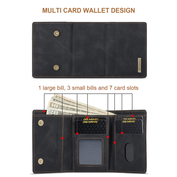 For Google Pixel 9 Pro XL DG.MING M1 Series 3-Fold Multi Card Wallet + Magnetic Phone Case(Black) - Google Cases by DG.MING | Online Shopping South Africa | PMC Jewellery | Buy Now Pay Later Mobicred