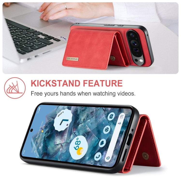 For Google Pixel 9 Pro XL DG.MING M1 Series 3-Fold Multi Card Wallet + Magnetic Phone Case(Red) - Google Cases by DG.MING | Online Shopping South Africa | PMC Jewellery | Buy Now Pay Later Mobicred