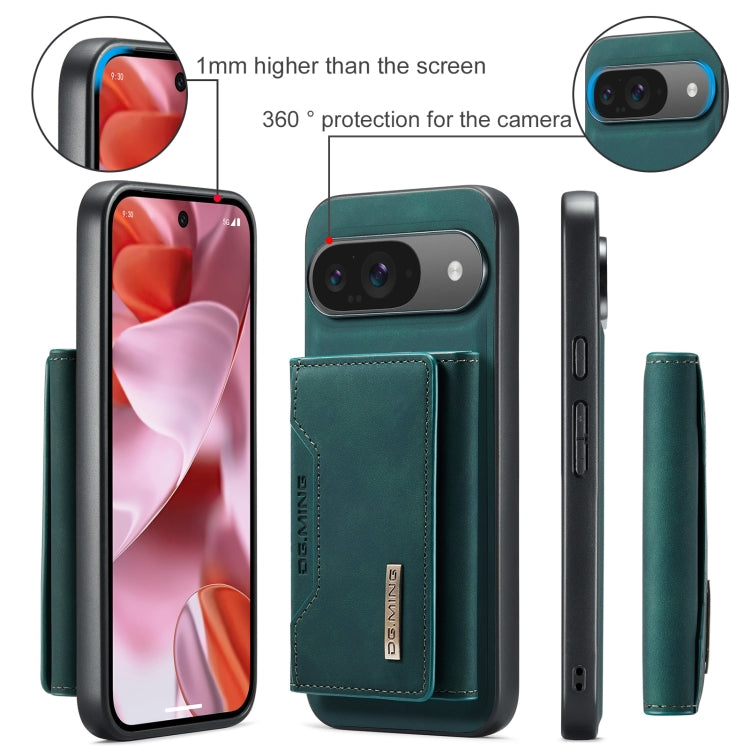 For Google Pixel 9 / 9 Pro DG.MING M2 Series 3-Fold Multi Card Bag + Magnetic Phone Case(Green) - Google Cases by DG.MING | Online Shopping South Africa | PMC Jewellery | Buy Now Pay Later Mobicred