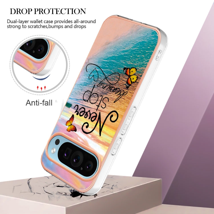 For Google Pixel 9 / 9 Pro Electroplating IMD TPU Phone Case(Dream Butterfly) - Google Cases by PMC Jewellery | Online Shopping South Africa | PMC Jewellery | Buy Now Pay Later Mobicred