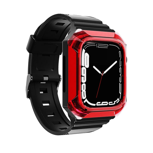 Armor Case Integrated TPU Watch Band For Apple Watch Ultra 2 49mm(Red) - Watch Bands by PMC Jewellery | Online Shopping South Africa | PMC Jewellery | Buy Now Pay Later Mobicred