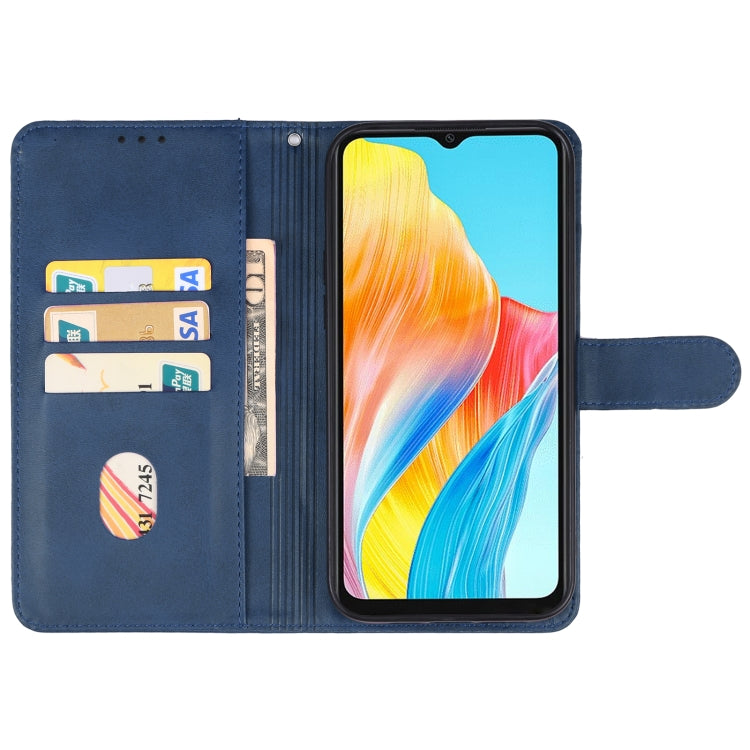 For OPPO A38 Leather Phone Case(Blue) - A38 Cases by PMC Jewellery | Online Shopping South Africa | PMC Jewellery