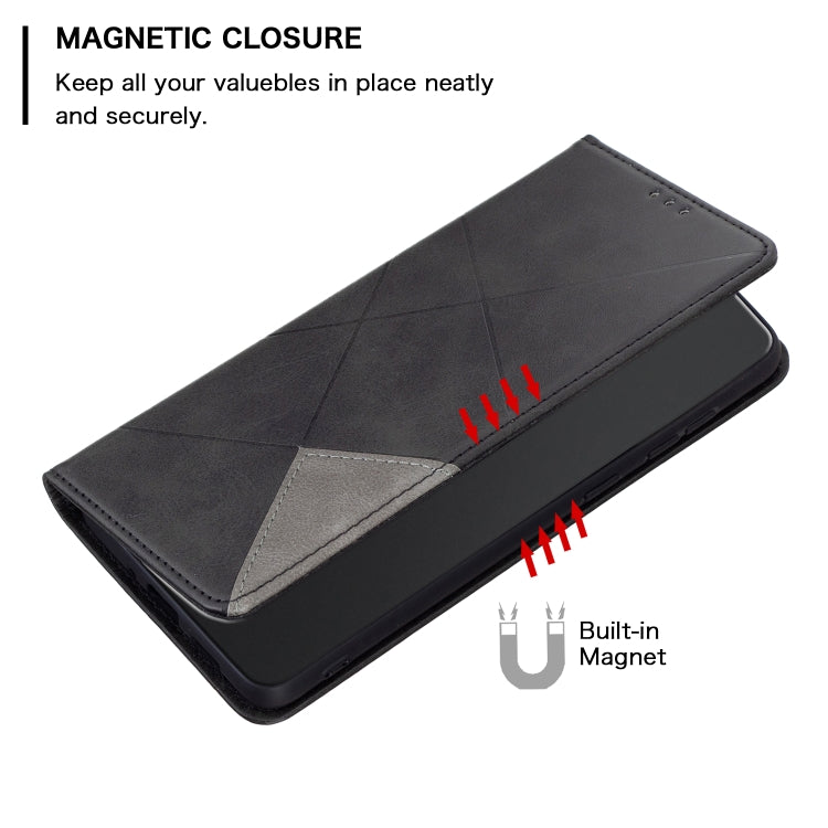 For Xiaomi Civi 3 5G Rhombus Texture Magnetic Leather Phone Case(Black) - Xiaomi Cases by PMC Jewellery | Online Shopping South Africa | PMC Jewellery | Buy Now Pay Later Mobicred