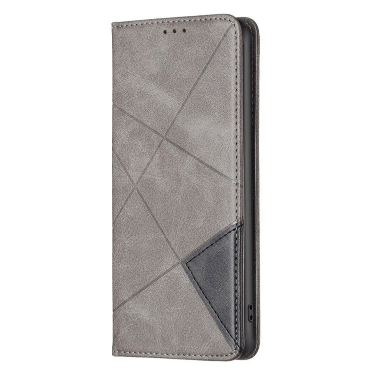 For Xiaomi Redmi Note 13 Pro 5G Rhombus Texture Magnetic Leather Phone Case(Grey) - Xiaomi Cases by PMC Jewellery | Online Shopping South Africa | PMC Jewellery | Buy Now Pay Later Mobicred