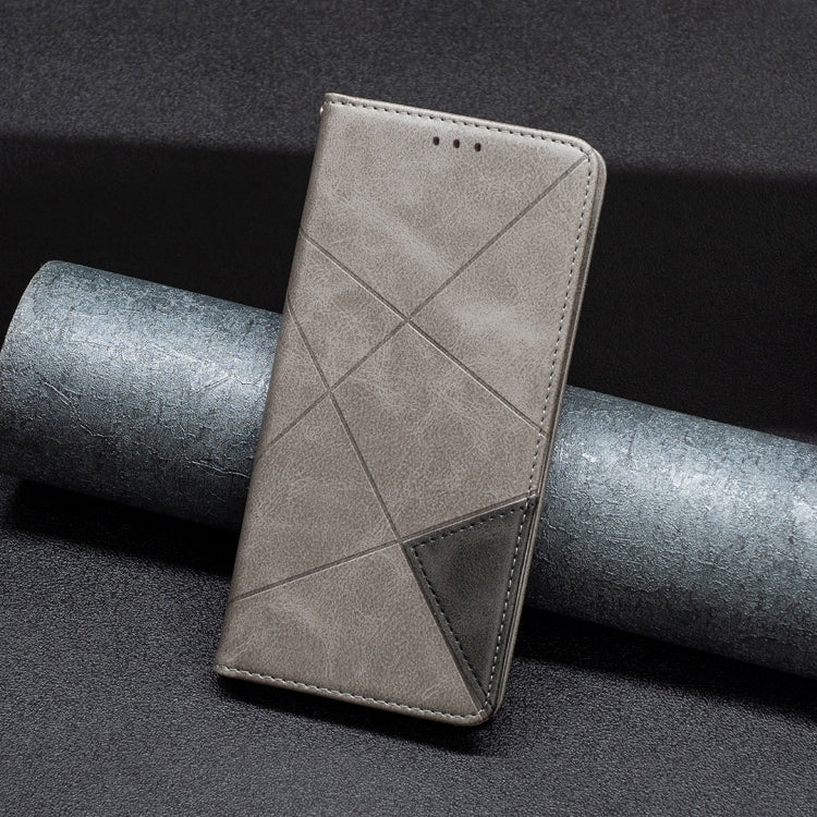 For Xiaomi Redmi Note 13 Pro 5G Rhombus Texture Magnetic Leather Phone Case(Grey) - Xiaomi Cases by PMC Jewellery | Online Shopping South Africa | PMC Jewellery | Buy Now Pay Later Mobicred