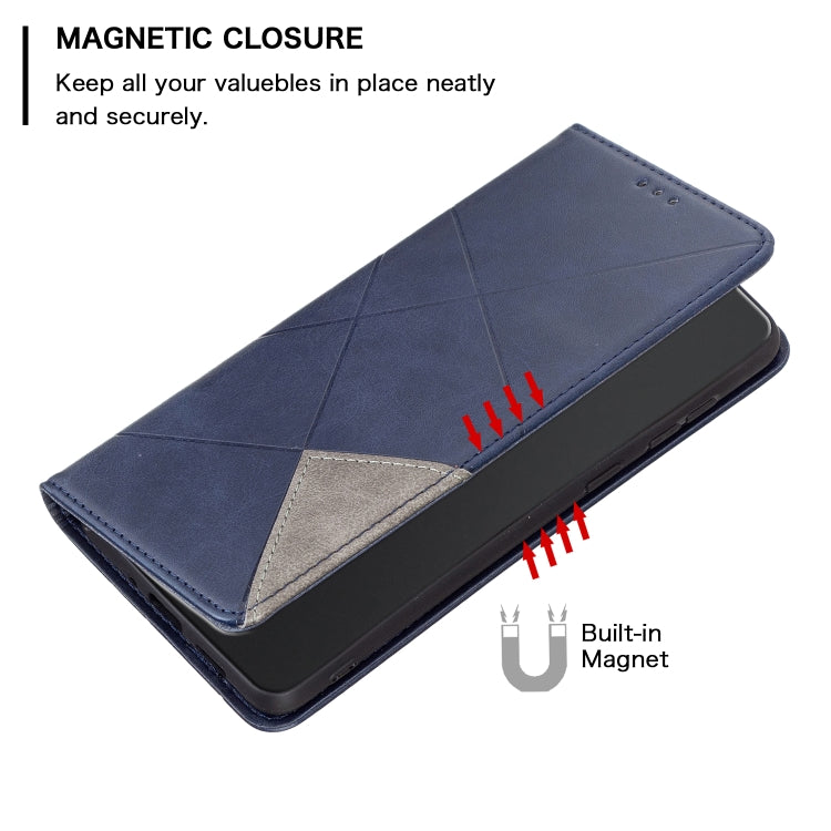 For Xiaomi Redmi Note 13 Pro 5G Rhombus Texture Magnetic Leather Phone Case(Blue) - Xiaomi Cases by PMC Jewellery | Online Shopping South Africa | PMC Jewellery | Buy Now Pay Later Mobicred