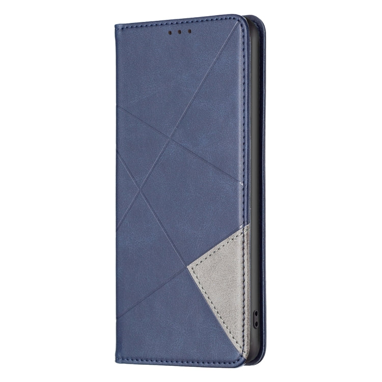 For Xiaomi Redmi Note 13 Rhombus Texture Magnetic Leather Phone Case(Blue) - Xiaomi Cases by PMC Jewellery | Online Shopping South Africa | PMC Jewellery | Buy Now Pay Later Mobicred