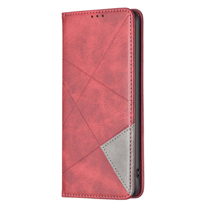 For Xiaomi Redmi Note 13 4G Global Rhombus Texture Magnetic Leather Phone Case(Red) - Note 13 Cases by PMC Jewellery | Online Shopping South Africa | PMC Jewellery | Buy Now Pay Later Mobicred